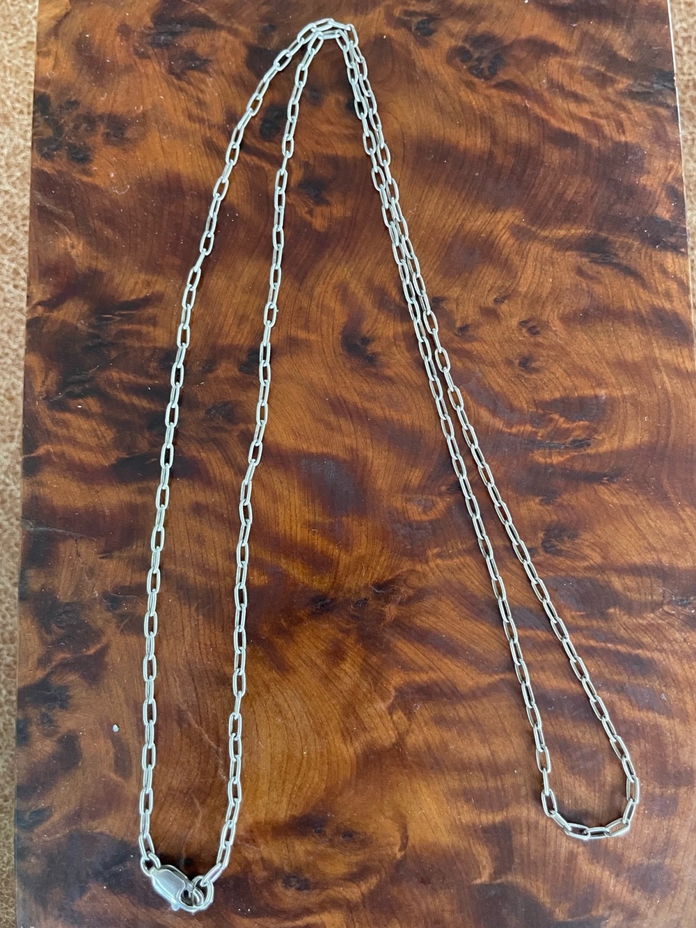 925 Sterling Silver 25 inch Paperclip Chain Necklace - Silver